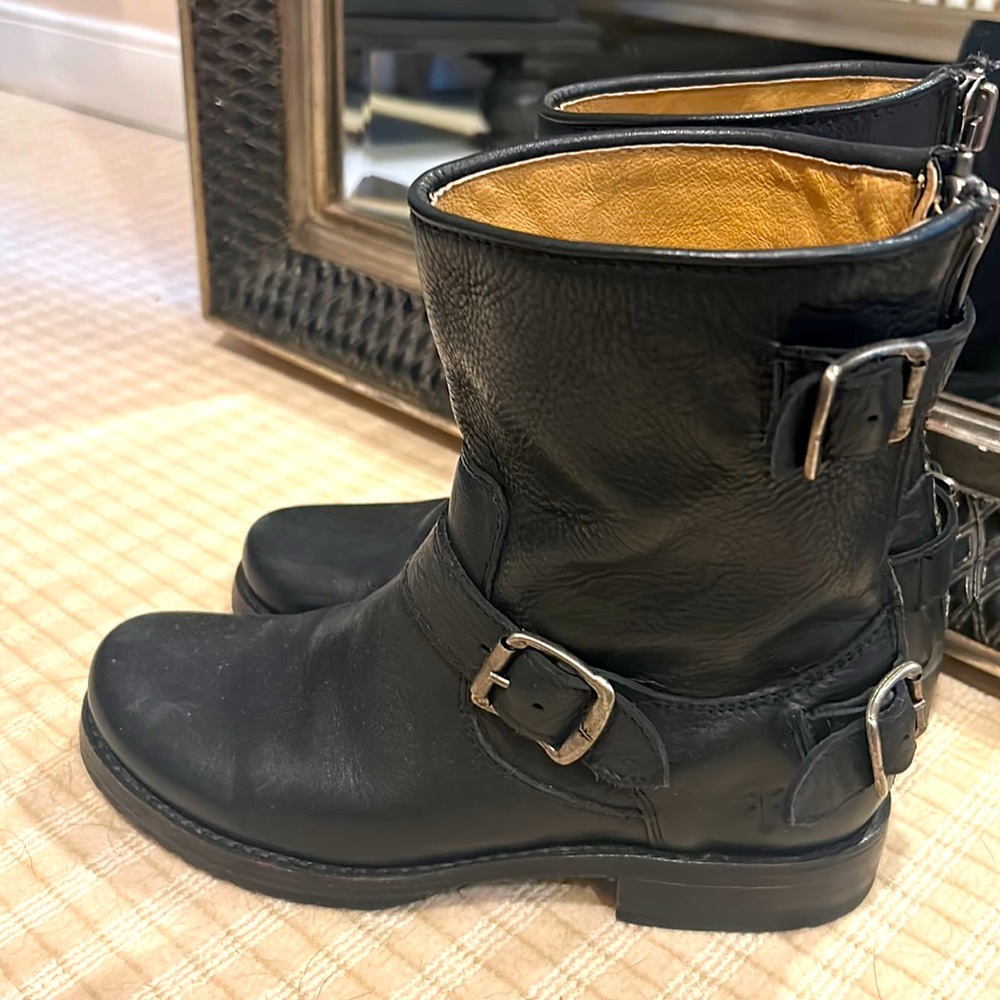 Black Frye Moto Boot. Size 6 1/2B
